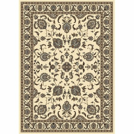 AURIC Alba Rectangular Ivory Traditional Italy Area Rug, 7 ft. 9 in. W x 11 ft. H AU489349